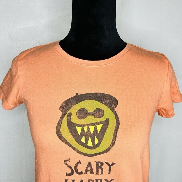 LIFE IS GOOD Girl's Size XL 12-14 Halloween SCARY HAPPY Short Sleeve T-Shirt - Picture 3 of 9